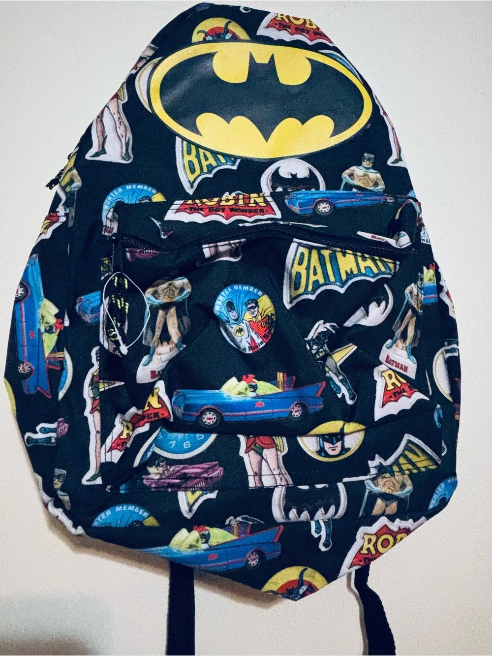 Batman White Logo on Black Tag Accessory